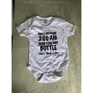 WALI Baby Girl/Boy 100% Cotton White One Piece/Bodysuit Size 18/24 Months